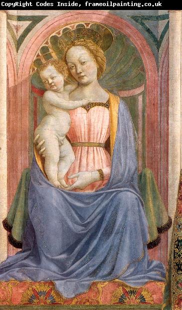 DOMENICO VENEZIANO The Madonna and Child with Saints (detail) dh